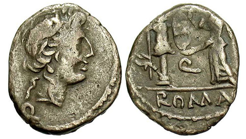 egnatuleia roman coin quinarius